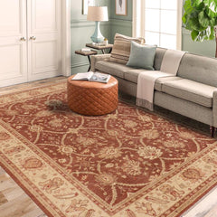 handmade Traditional Kafkaz Red Beige Hand Knotted RECTANGLE 100% WOOL area rug 9 x 12