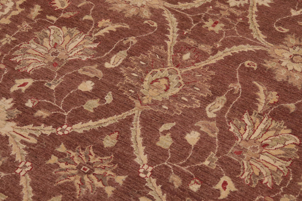handmade Transitional Kafkaz Red Beige Hand Knotted RECTANGLE 100% WOOL area rug 9' x 12'