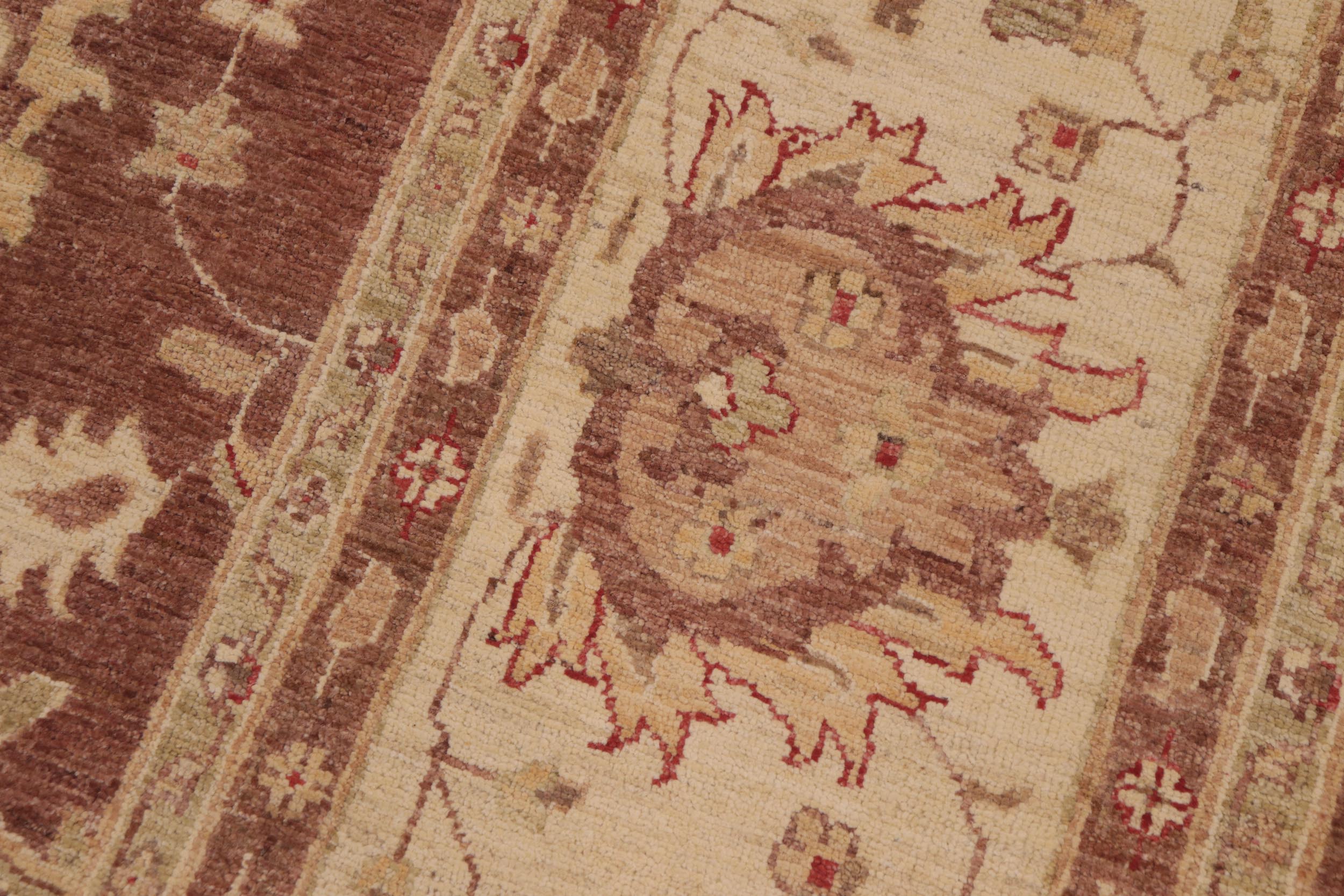 handmade Transitional Kafkaz Red Beige Hand Knotted RECTANGLE 100% WOOL area rug 9' x 12'