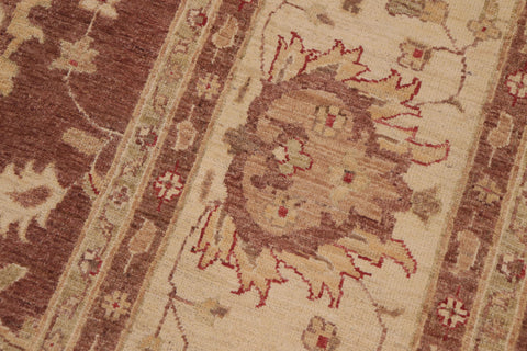 handmade Transitional Kafkaz Red Beige Hand Knotted RECTANGLE 100% WOOL area rug 9' x 12'
