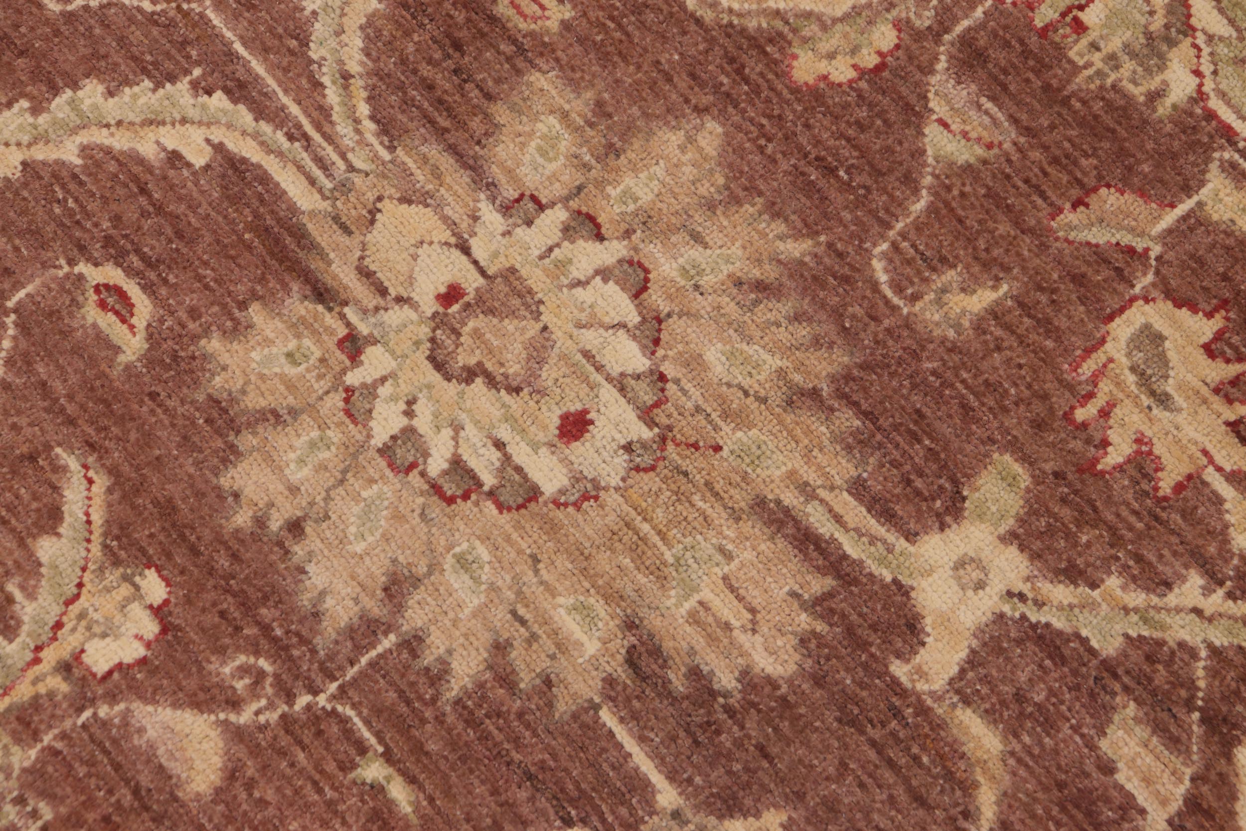 handmade Transitional Kafkaz Red Beige Hand Knotted RECTANGLE 100% WOOL area rug 9' x 12'