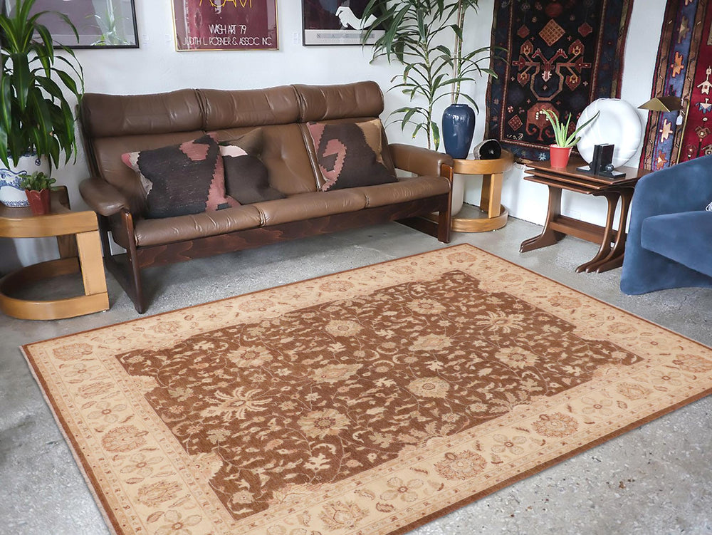 handmade Traditional Kafkaz Lt. Brown Beige Hand Knotted RECTANGLE 100% WOOL area rug 9x12