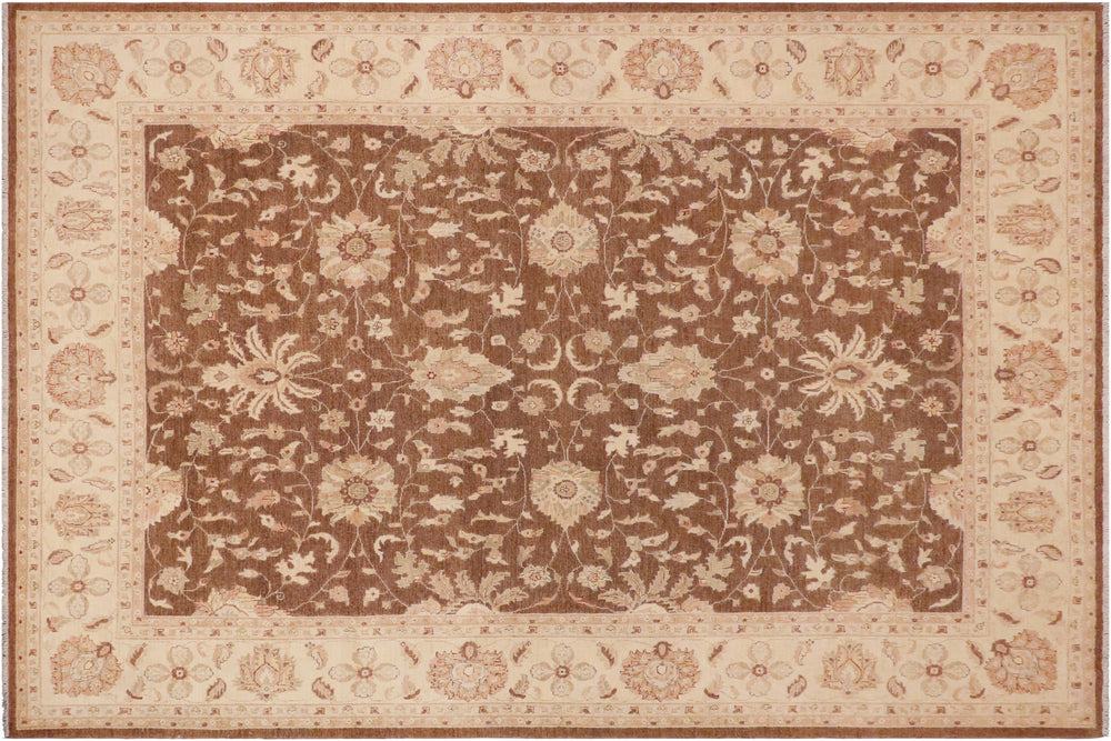 handmade Traditional Kafkaz Lt. Brown Beige Hand Knotted RECTANGLE 100% WOOL area rug 9x12