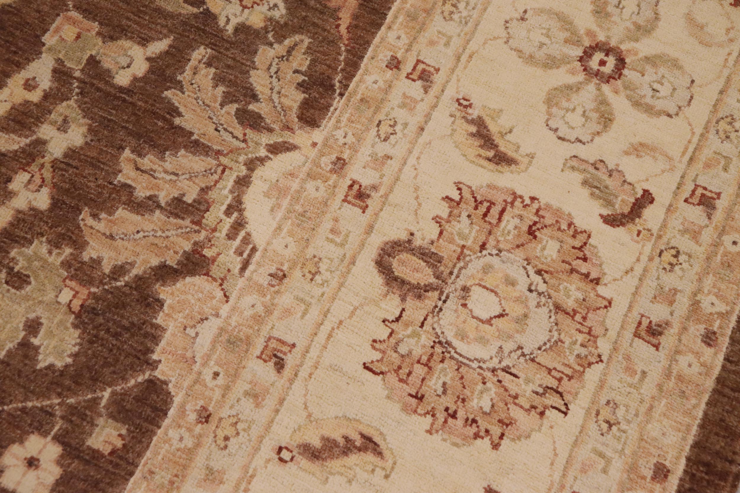 handmade Traditional Kafkaz Lt. Brown Beige Hand Knotted RECTANGLE 100% WOOL area rug 9x12