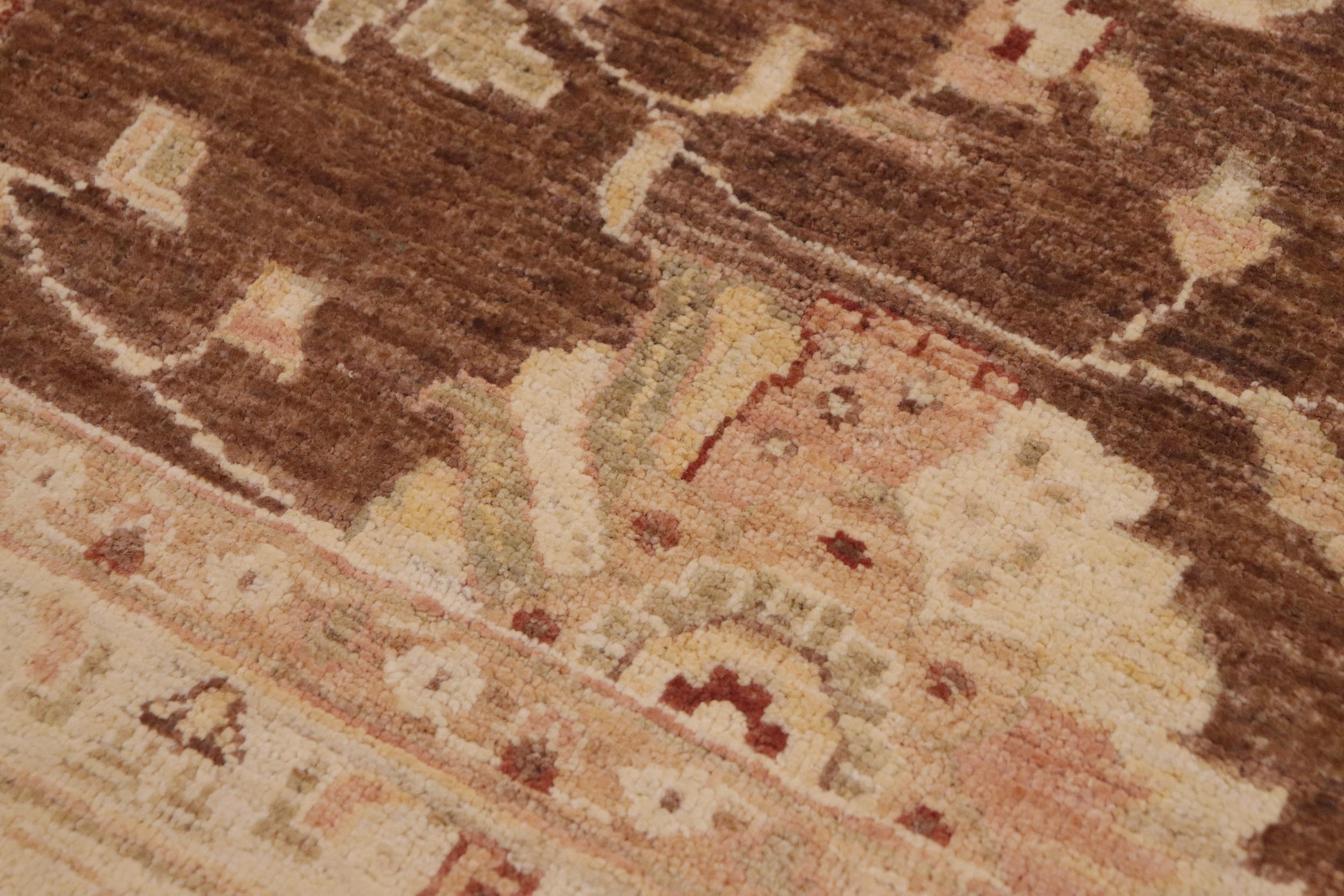 handmade Traditional Kafkaz Lt. Brown Beige Hand Knotted RECTANGLE 100% WOOL area rug 9x12