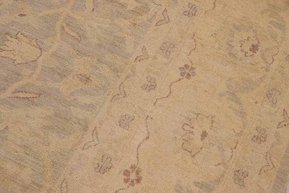 handmade Traditional Kafkaz Lt. Green Beige Hand Knotted RECTANGLE 100% WOOL area rug 9x12