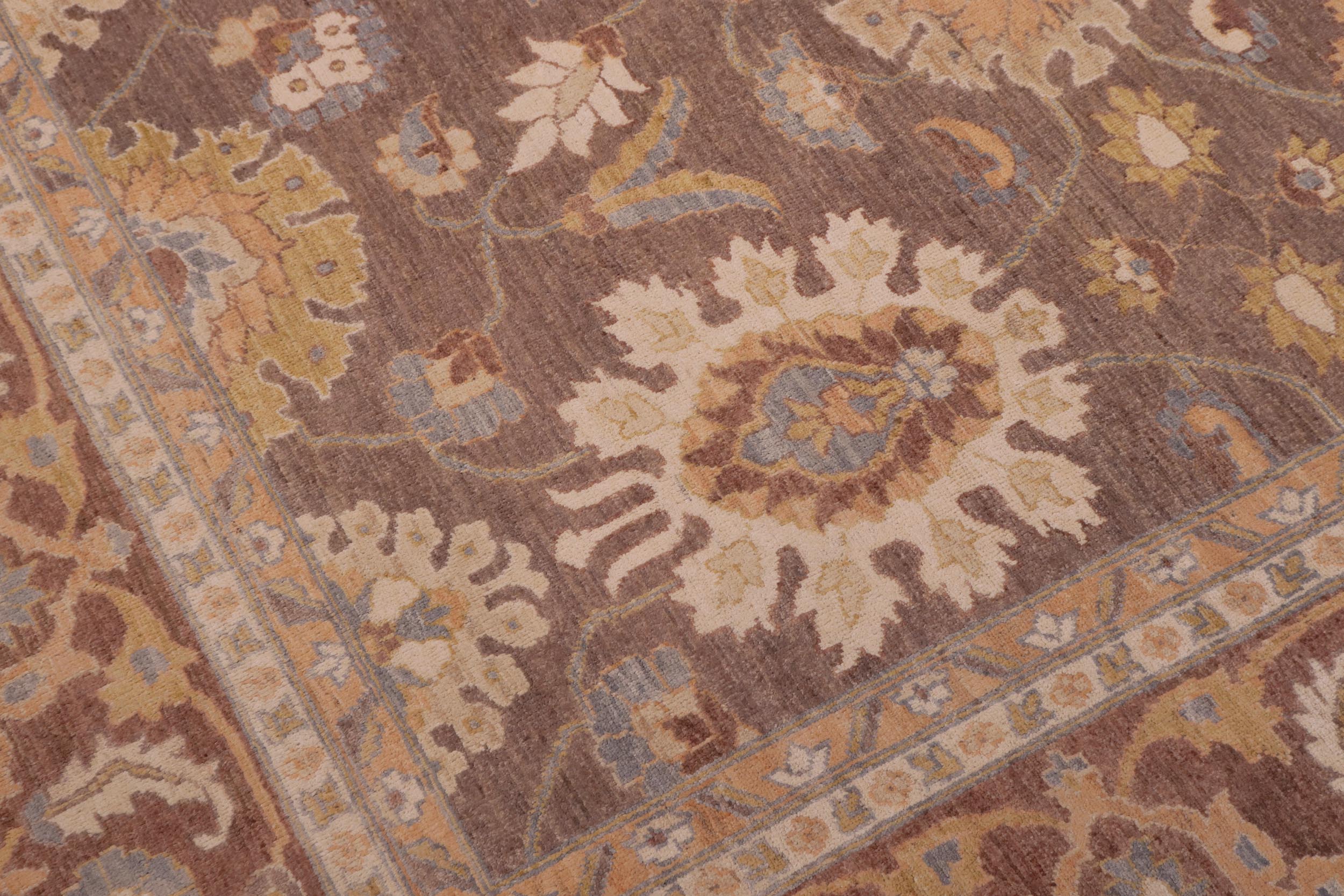 handmade Transitional Kafkaz Lt. Brown Beige Hand Knotted RECTANGLE 100% WOOL area rug 9' x 13'
