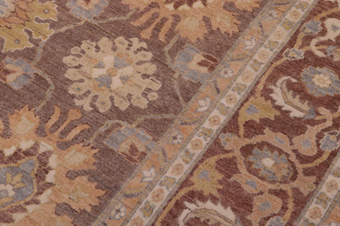 handmade Transitional Kafkaz Lt. Brown Beige Hand Knotted RECTANGLE 100% WOOL area rug 9' x 13'