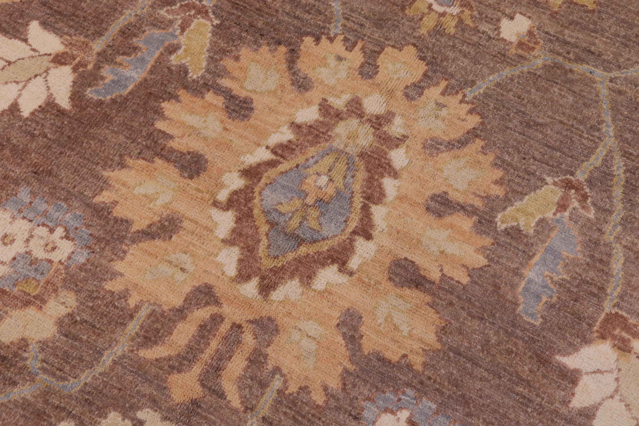 handmade Transitional Kafkaz Lt. Brown Beige Hand Knotted RECTANGLE 100% WOOL area rug 9' x 13'