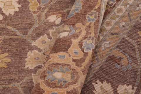 handmade Transitional Kafkaz Lt. Brown Beige Hand Knotted RECTANGLE 100% WOOL area rug 9' x 13'