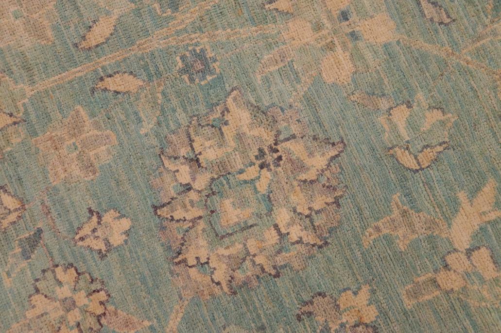 handmade Traditional Kafkaz Lt. Blue Ivory Hand Knotted RECTANGLE 100% WOOL area rug 9 x 12