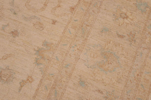 handmade Transitional Kafkaz Tan Beige Hand Knotted RECTANGLE 100% WOOL area rug 9' x 11'