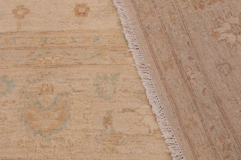 handmade Transitional Kafkaz Tan Beige Hand Knotted RECTANGLE 100% WOOL area rug 9' x 11'
