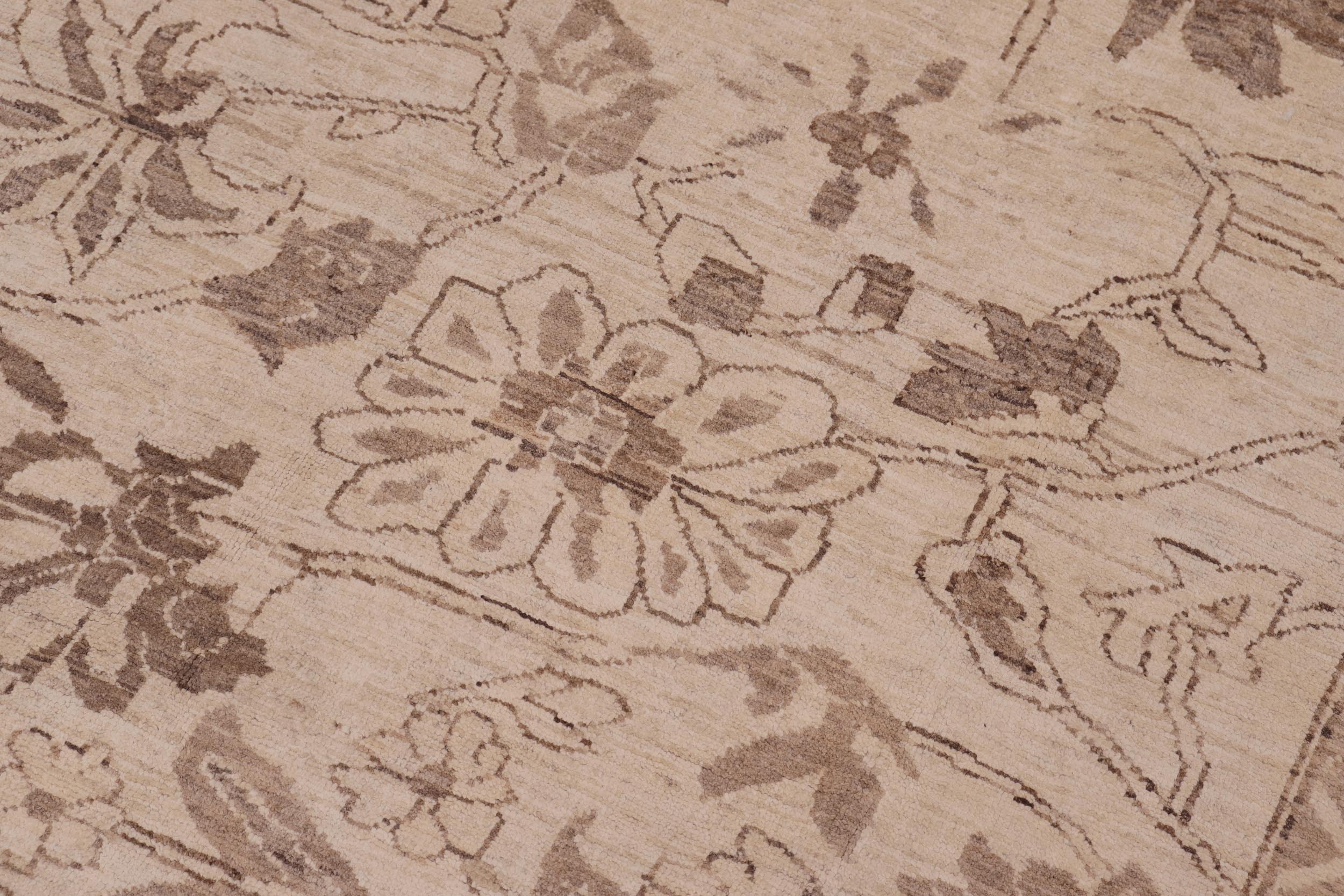 handmade Traditional Kafkaz Beige Tan Hand Knotted RECTANGLE 100% WOOL area rug 10x13