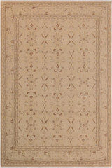 handmade Transitional Kafkaz Beige Brown Hand Knotted RECTANGLE 100% WOOL area rug 9 x 12
