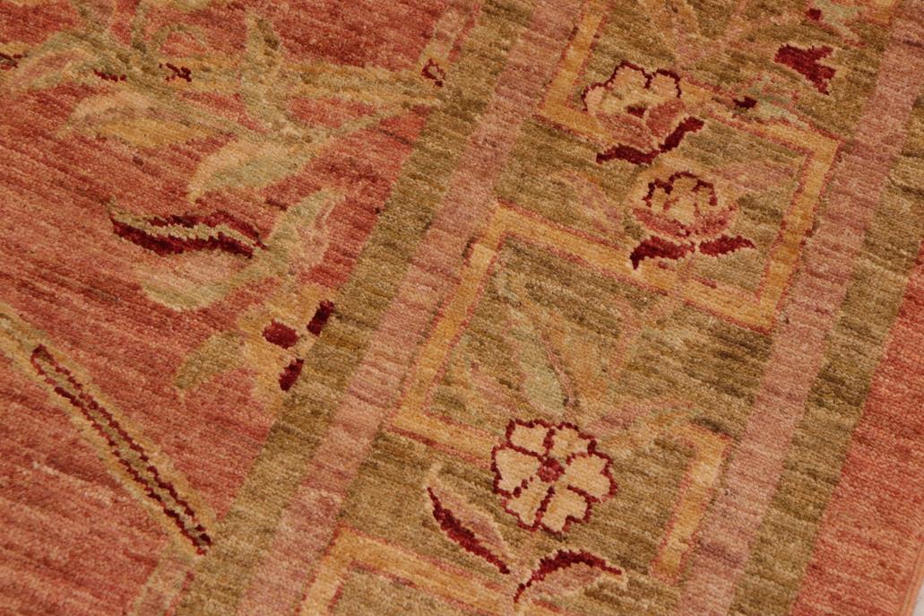 handmade Transitional Kafkaz Peach Green Hand Knotted RECTANGLE 100% WOOL area rug 9 x 12