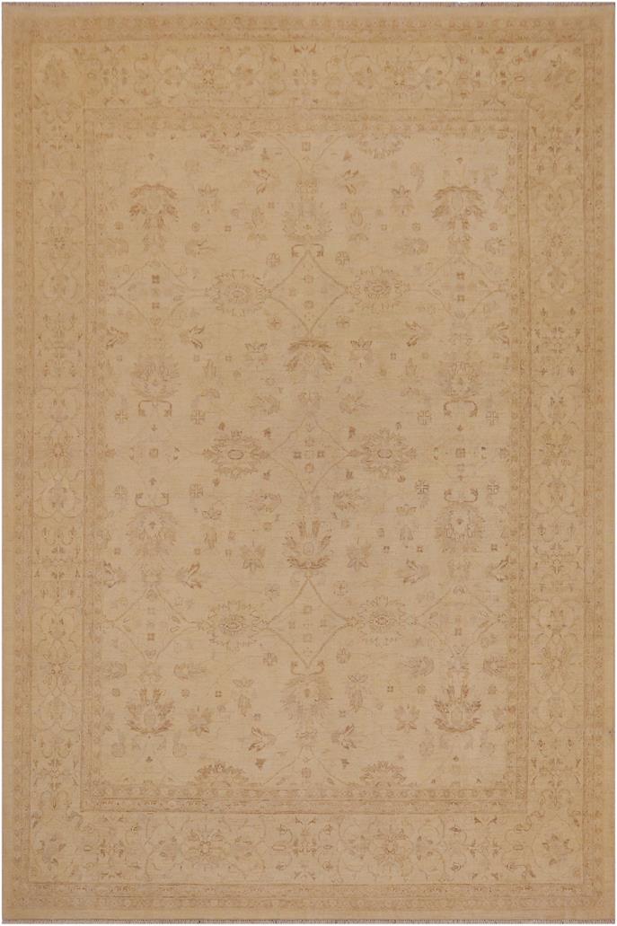 handmade Traditional Kafkaz Beige Beige Hand Knotted RECTANGLE 100% WOOL area rug 9 x 12