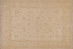Oriental Ziegler Dodie Beige/Beige Hand Knotted Wool Rug - 9'3'' x 12'4''
