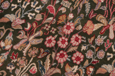 handmade Transitional Gulshan Green Gold Hand Knotted RECTANGLE 100% WOOL area rug 8x10