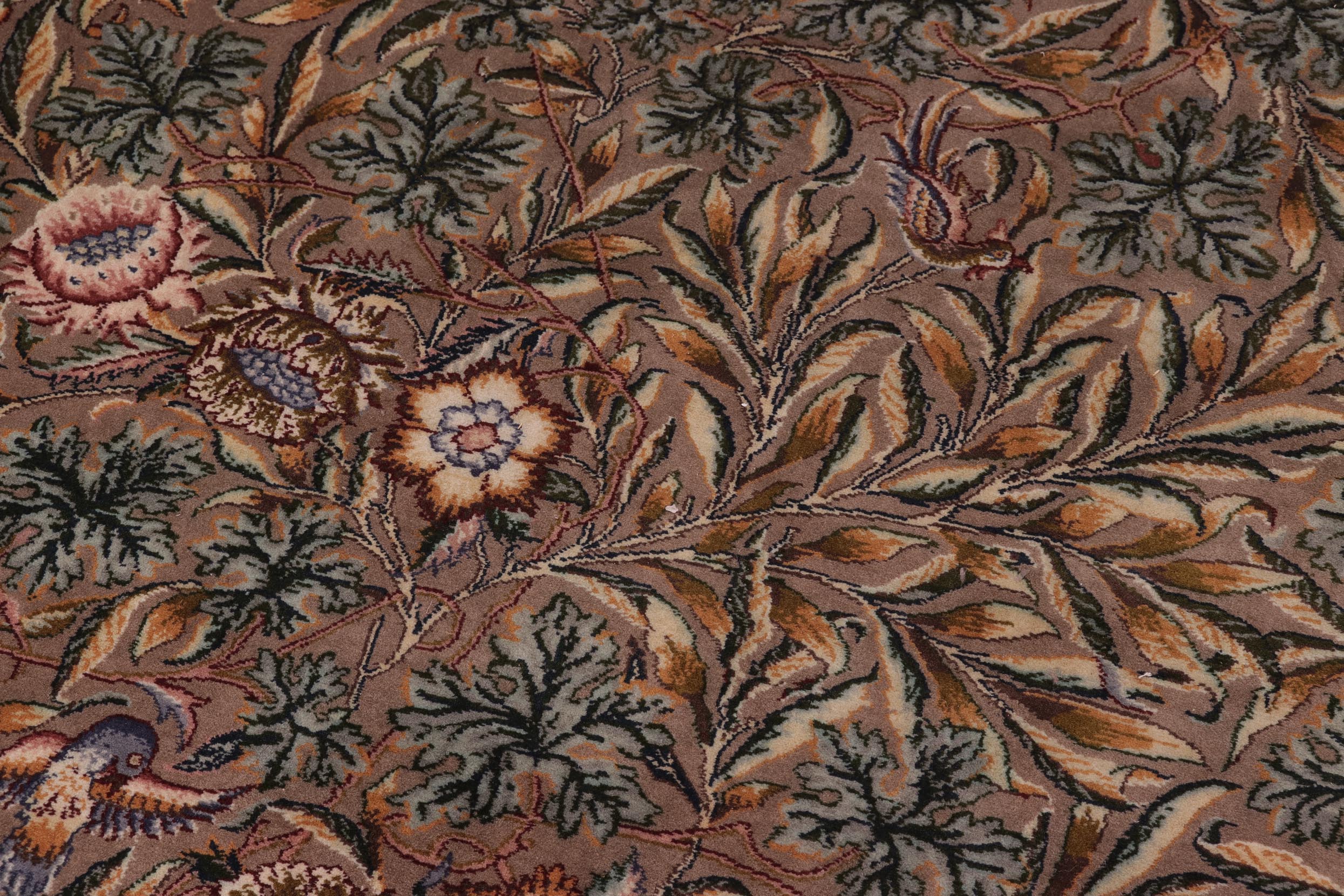 handmade Transitional Imran Brown Green Hand Knotted RECTANGLE 100% WOOL area rug 8x11