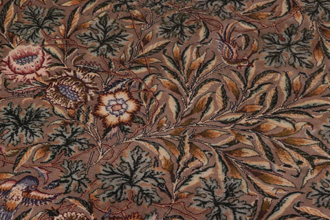 handmade Transitional Imran Brown Green Hand Knotted RECTANGLE 100% WOOL area rug 8x11