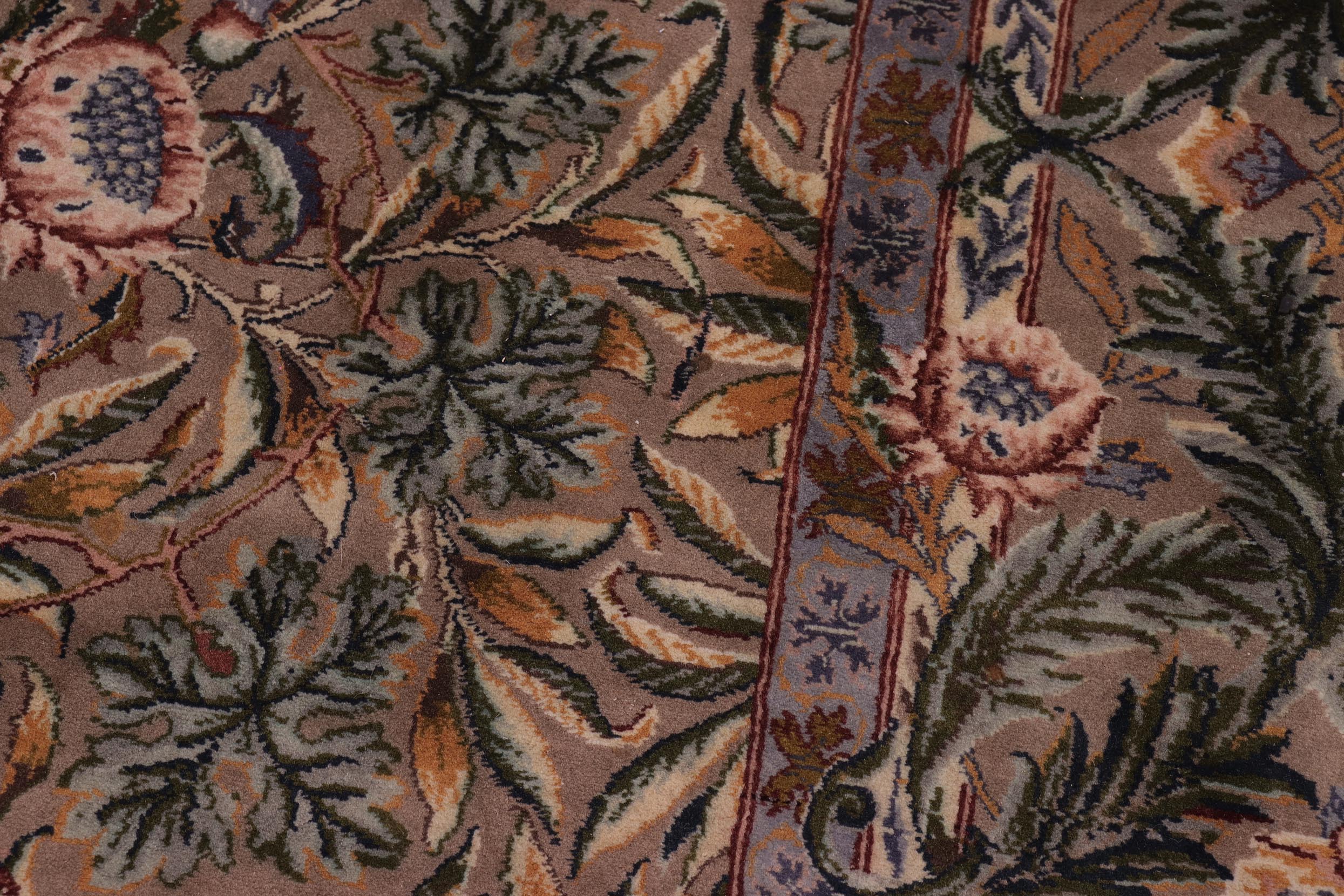 handmade Transitional Imran Brown Green Hand Knotted RECTANGLE 100% WOOL area rug 8x11