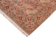 handmade Transitional Morris Taupe Red Hand Knotted RECTANGLE 100% WOOL area rug 8x10
