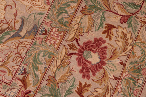 handmade Transitional Morris Taupe Red Hand Knotted RECTANGLE 100% WOOL area rug 8x10