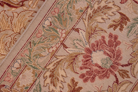 handmade Transitional Morris Taupe Red Hand Knotted RECTANGLE 100% WOOL area rug 8x10