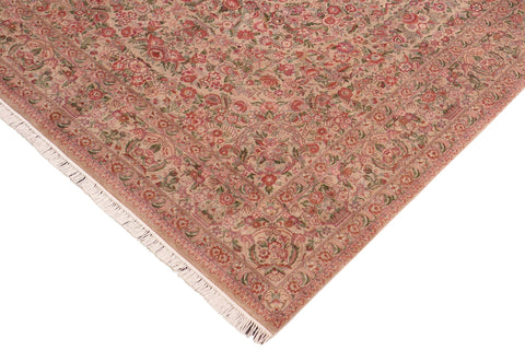 handmade Traditional Tabriz Tan Rust Hand Knotted RECTANGLE 100% WOOL area rug 8x10