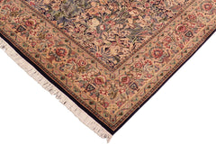 handmade Traditional Inkalab Blue Gold Hand Knotted RECTANGLE 100% WOOL area rug 8x10