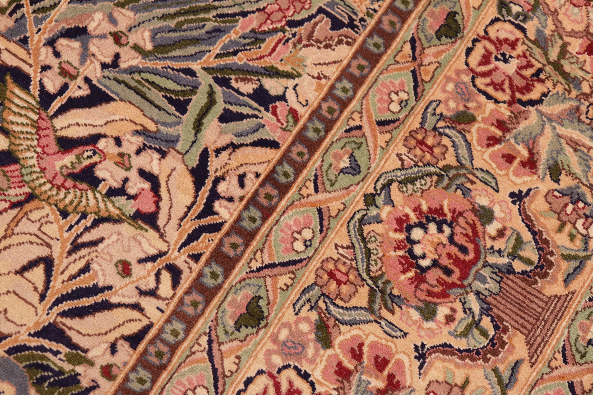 handmade Traditional Inkalab Blue Gold Hand Knotted RECTANGLE 100% WOOL area rug 8x10