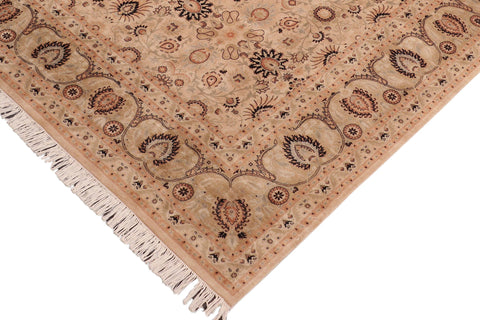 handmade Transitional New Asif Beige Green Hand Knotted RECTANGLE 100% WOOL area rug 8x10