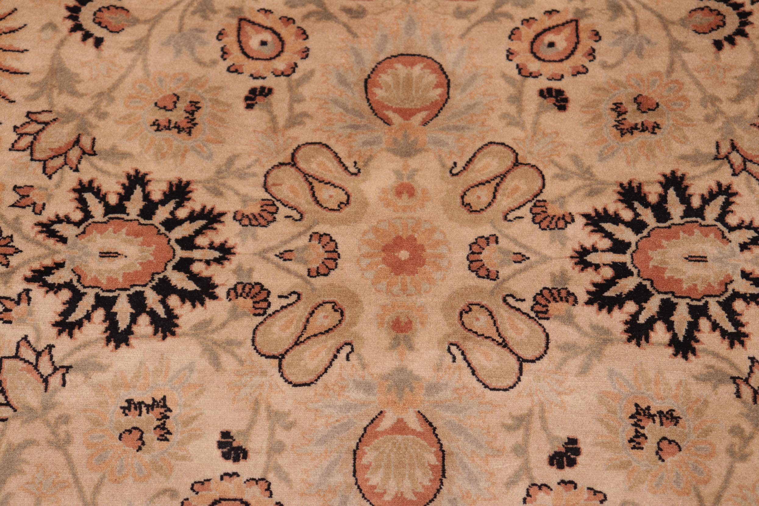 handmade Transitional New Asif Beige Green Hand Knotted RECTANGLE 100% WOOL area rug 8x10