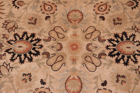 handmade Transitional New Asif Beige Green Hand Knotted RECTANGLE 100% WOOL area rug 8x10
