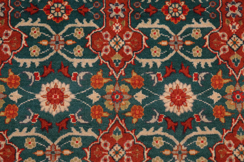 handmade Transitional  Green Rust Hand Knotted RECTANGLE 100% WOOL area rug 8x10