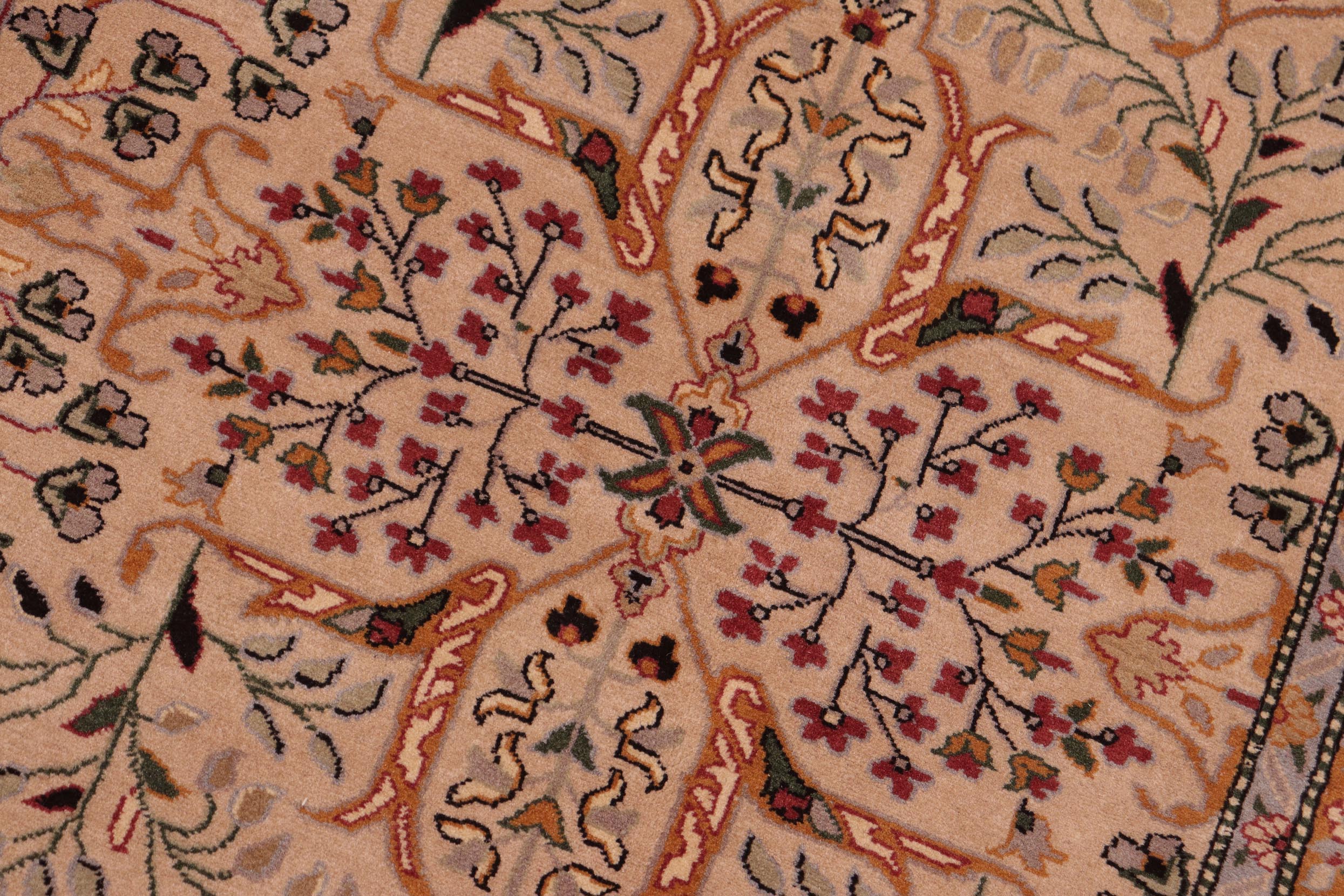 handmade Transitional Tabriz Tan Green Hand Knotted RECTANGLE 100% WOOL area rug 8x10