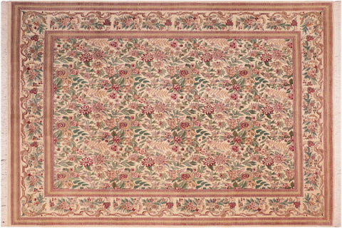 handmade Transitional David Beige Gold Hand Knotted RECTANGLE 100% WOOL area rug 8x10