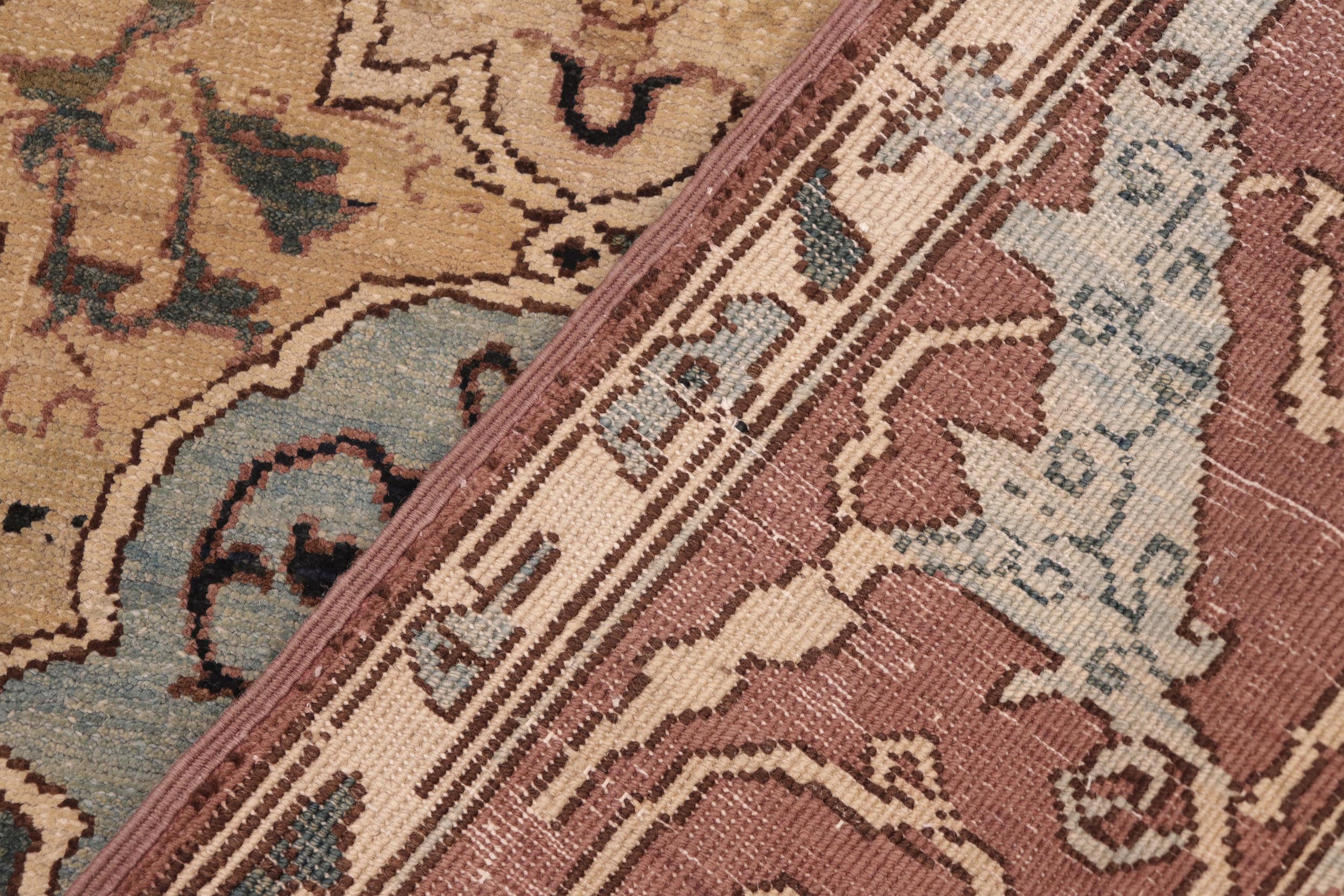 handmade Transitional Kafkaz Blue Brown Hand Knotted RECTANGLE 100% WOOL area rug 6' x 9'