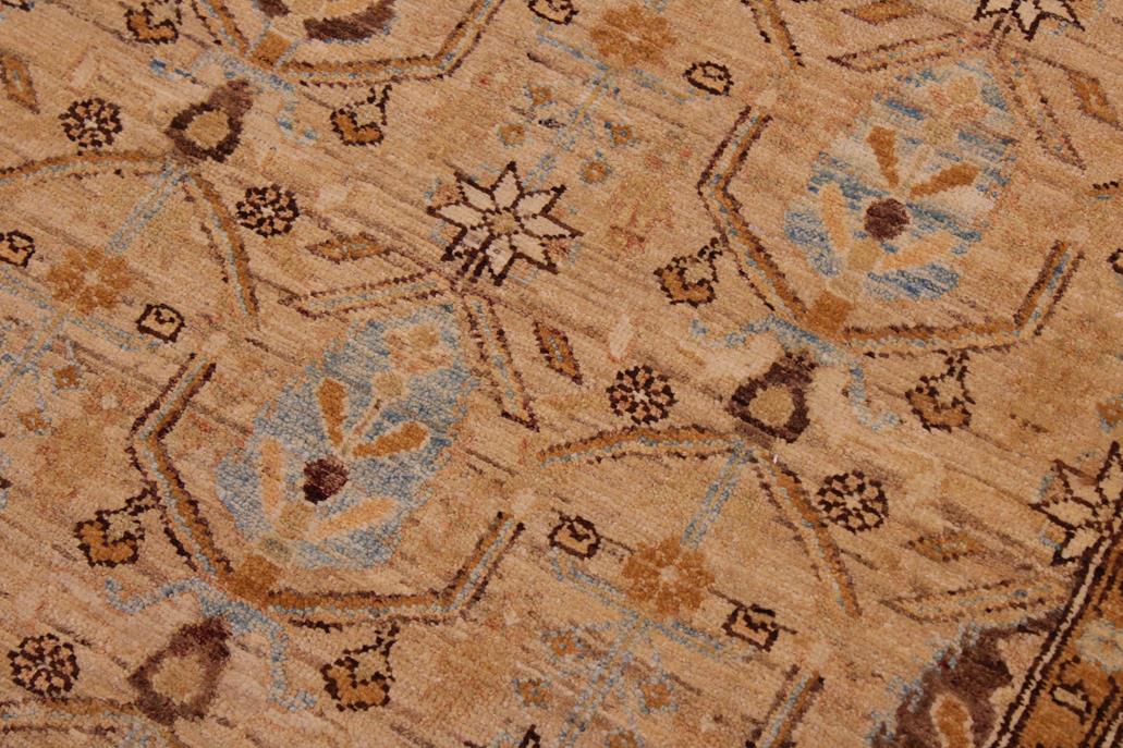 handmade Transitional Kafkaz Tan Brown Hand Knotted RECTANGLE 100% WOOL area rug 6 x 10