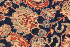 handmade Traditional Kafkaz Blue Red Hand Knotted RECTANGLE 100% WOOL area rug 6 x 9