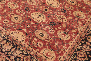 handmade Transitional Kafkaz Rust Blue Hand Knotted RECTANGLE 100% WOOL area rug 6' x 9'