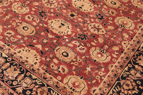 handmade Transitional Kafkaz Rust Blue Hand Knotted RECTANGLE 100% WOOL area rug 6' x 9'