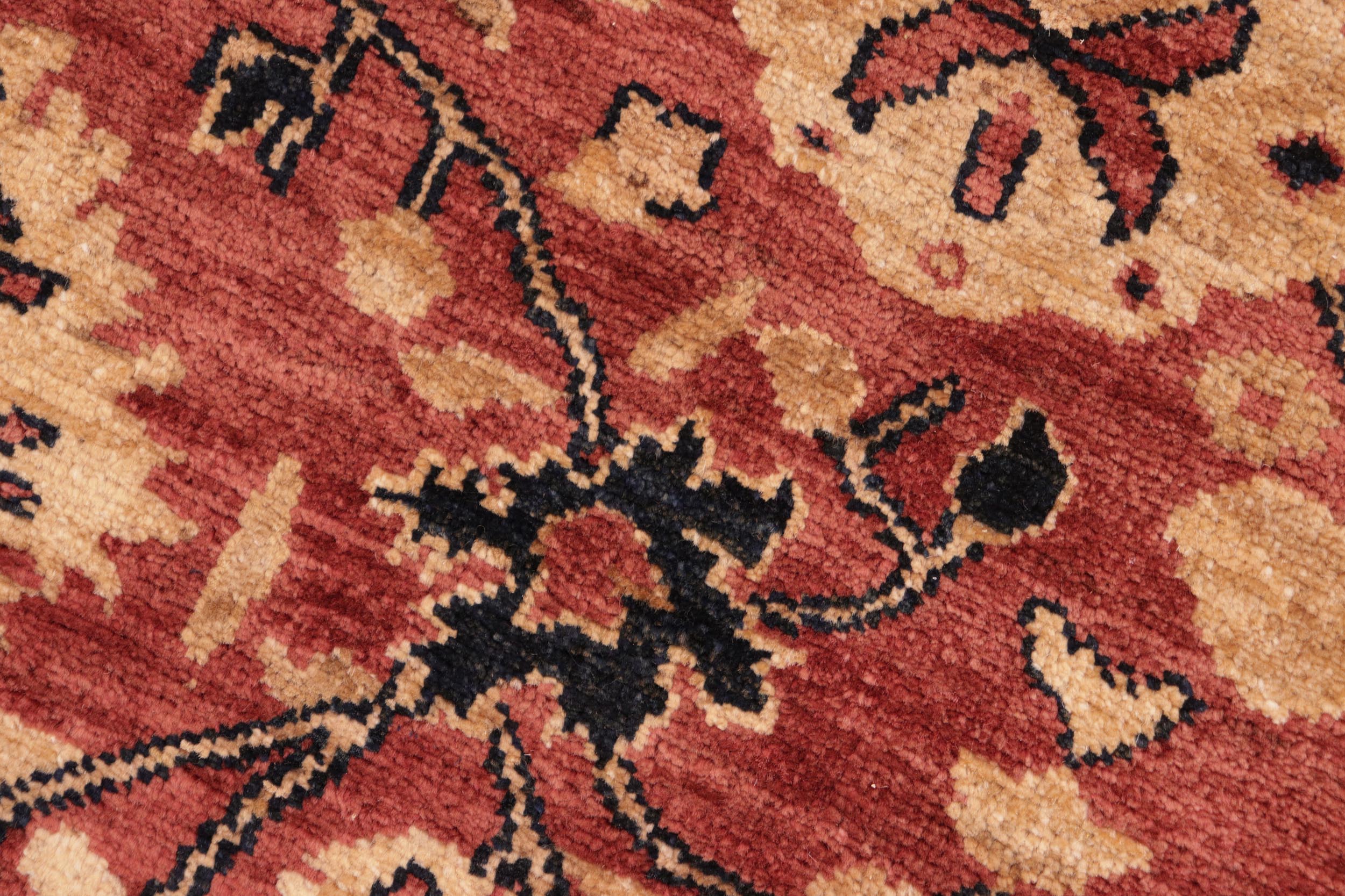handmade Transitional Kafkaz Rust Blue Hand Knotted RECTANGLE 100% WOOL area rug 6' x 9'