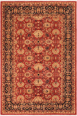 handmade Traditional Kafkaz Rust Blue Hand Knotted RECTANGLE 100% WOOL area rug 6 x 9