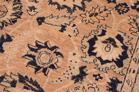 handmade Traditional Kafkaz Rose Blue Hand Knotted RECTANGLE 100% WOOL area rug 6x9