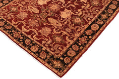 handmade Traditional Kafkaz Red Black Hand Knotted RECTANGLE 100% WOOL area rug 6 x 9