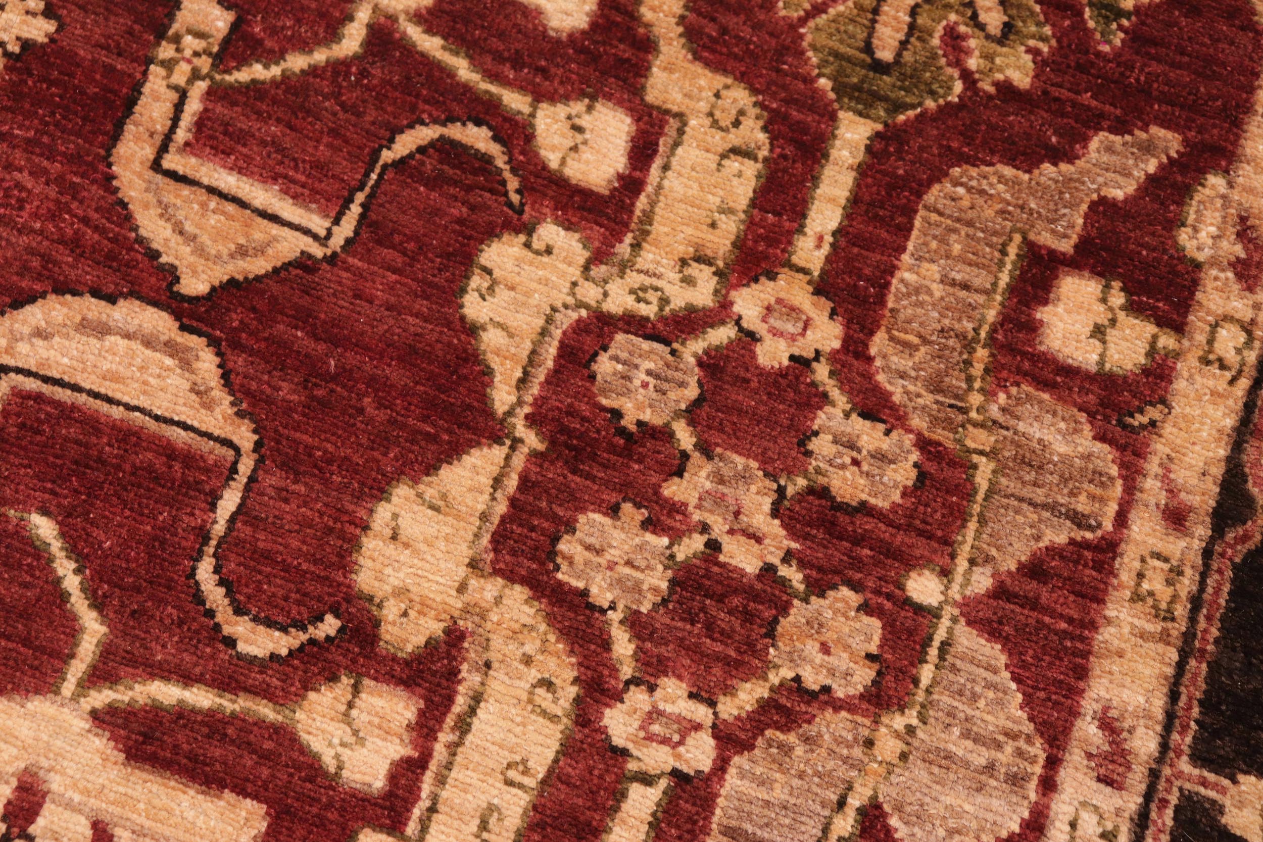 handmade Traditional Kafkaz Red Black Hand Knotted RECTANGLE 100% WOOL area rug 6x9