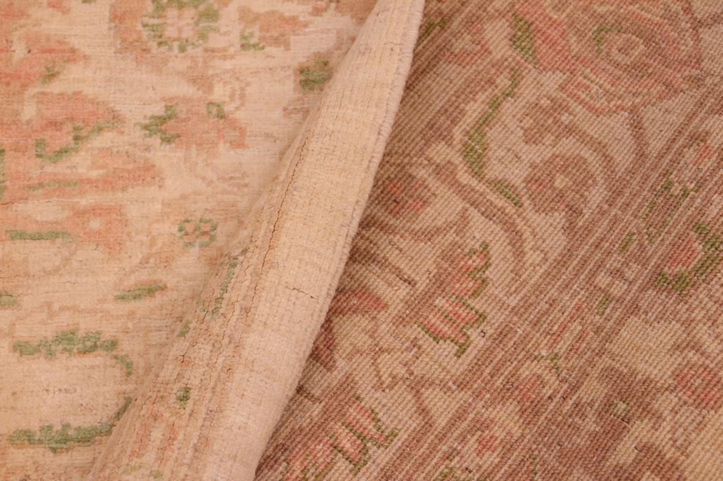 handmade Transitional Kafkaz Beige Tan Hand Knotted RECTANGLE 100% WOOL area rug 6 x 9