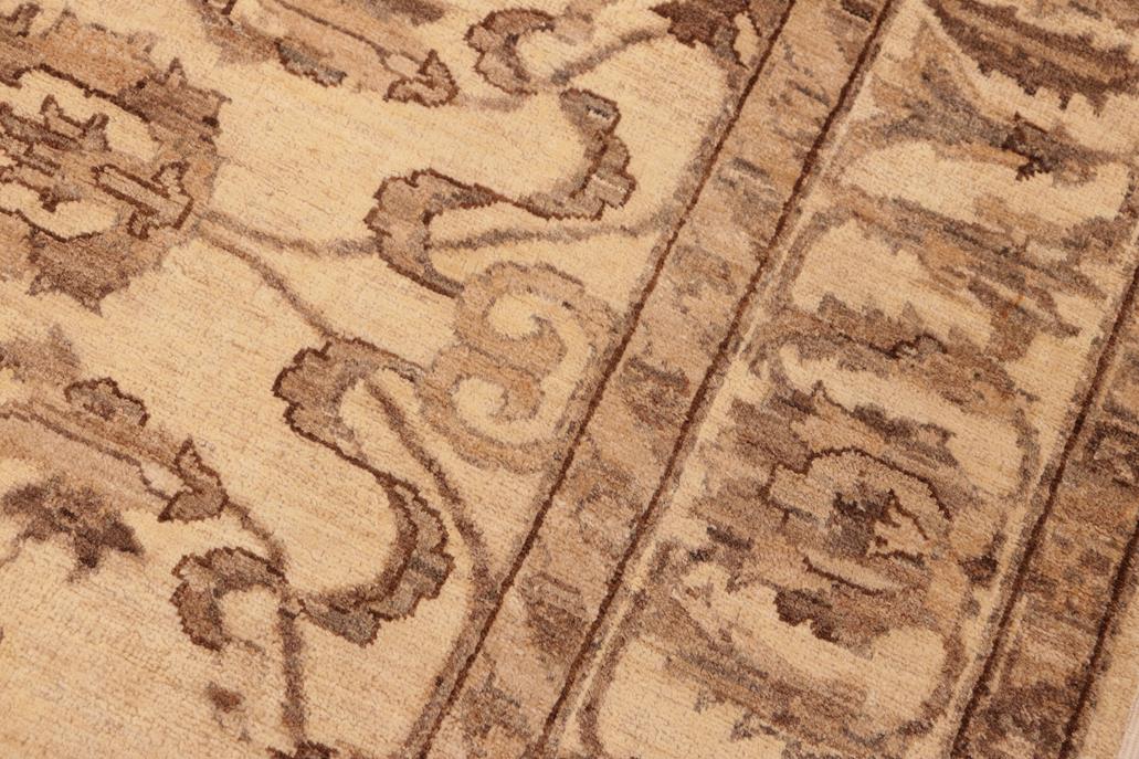 handmade Traditional Kafkaz Beige Brown Hand Knotted RECTANGLE 100% WOOL area rug 6 x 9